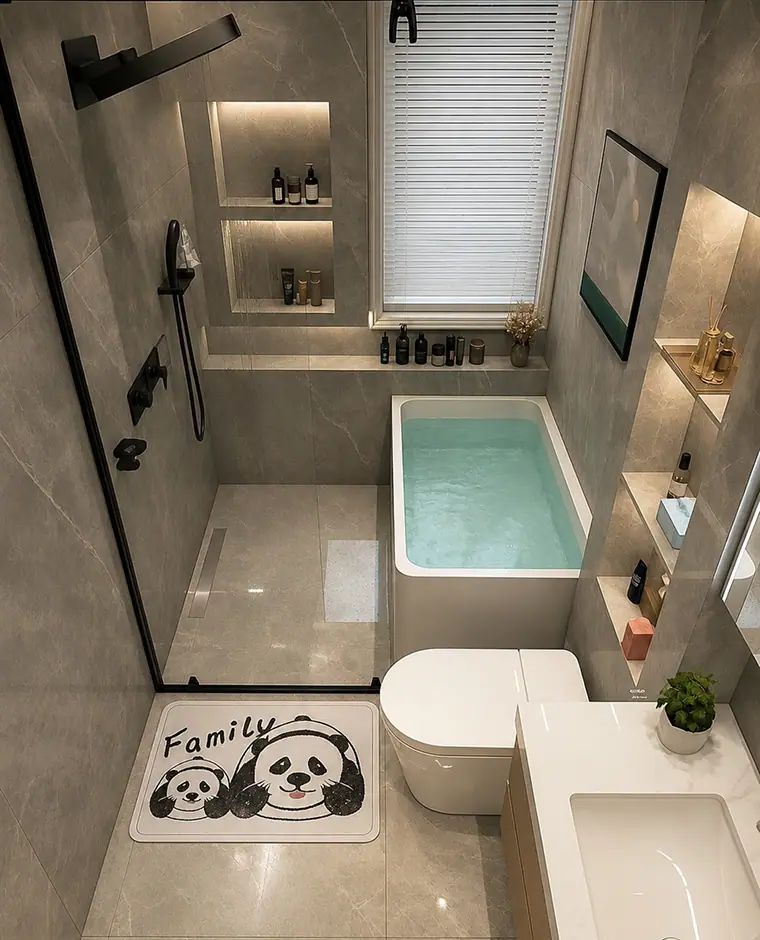 Bathroom renovated by Cavare Interiors in Pompano Beach
